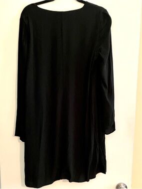 Astr Black Long Sleeve Shift Dress